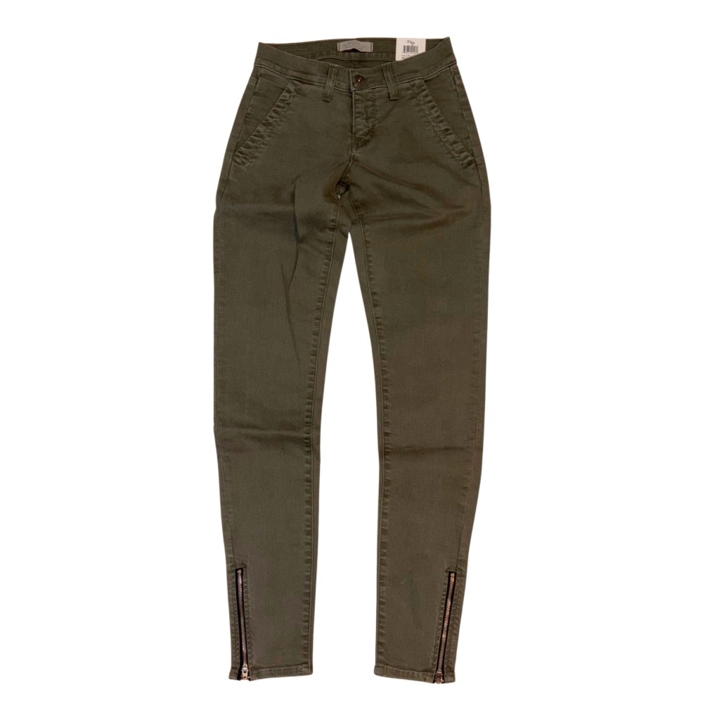 Principle Denim Prize Jeans Women’s 24 Fatigue Green Skinny Trouser Ankle Zip